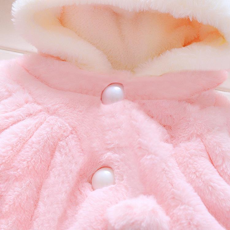 Winter Princess Cape: Faux Fur Two-Color Cloak for Girls and Babies