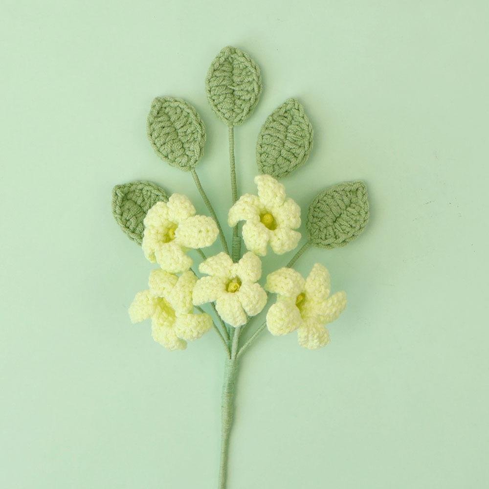 Daphne Odera Crochet Flower Bouquet Creative Handwoven Flower Cute Artificial Flowers Wedding Home Decor Gift