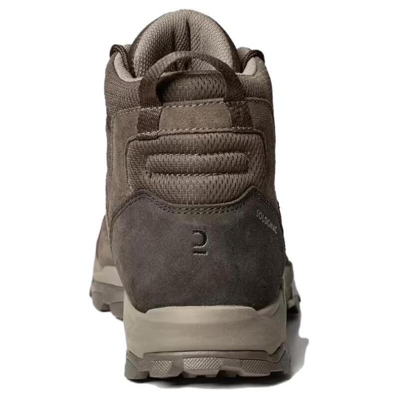 DECATHLON 500 Wilderness Adventure Breathable Non-Slip Abrasion Resistant Mid-Top Hiking Shoes Men's Brown