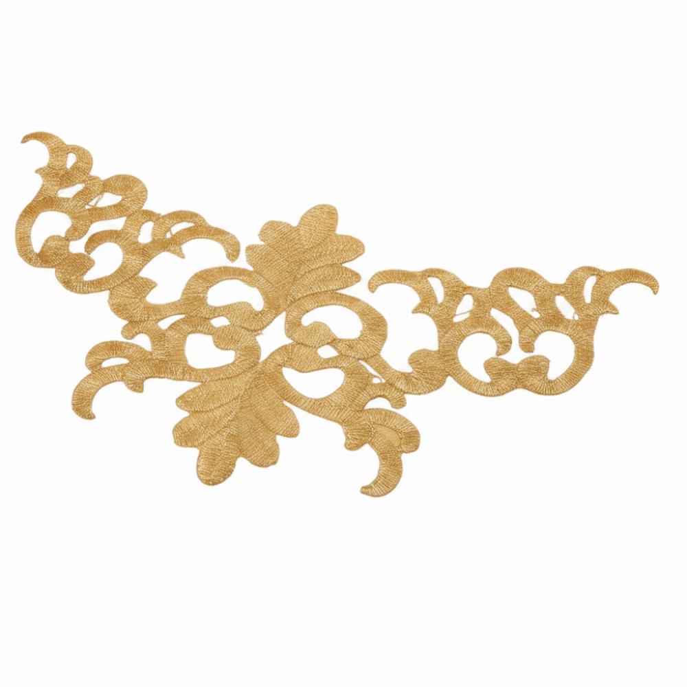 4PCS Gold Embroidery Embroidered Patch Cloud Shape Iron On Patch Applique Patch Clothing Decoration