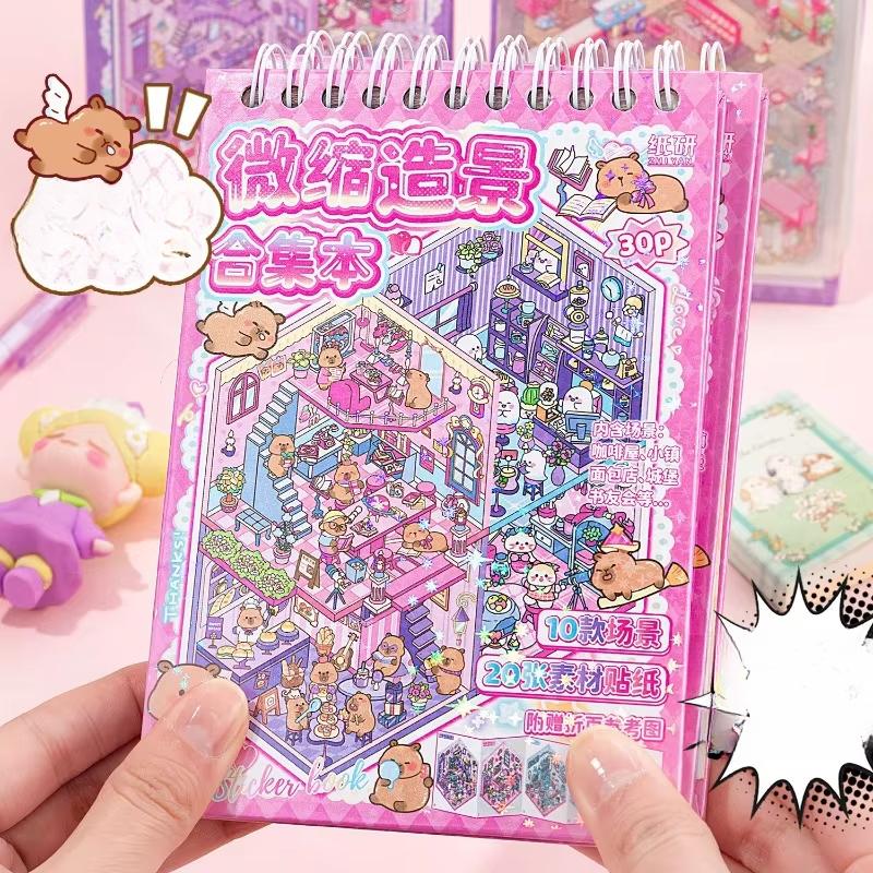 Copii Adulți Călătorii în Aer Liber, în Interior, Autocolante Fashion Landscrap DIY Joc de Societate Interactiv de Decompresie Divertisment