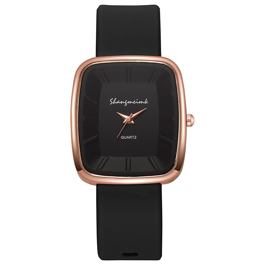 Simple Watch Square Scale Quartz Watch Neutral Middle And High School Student Watch Fashion Trendy Silicone Watch