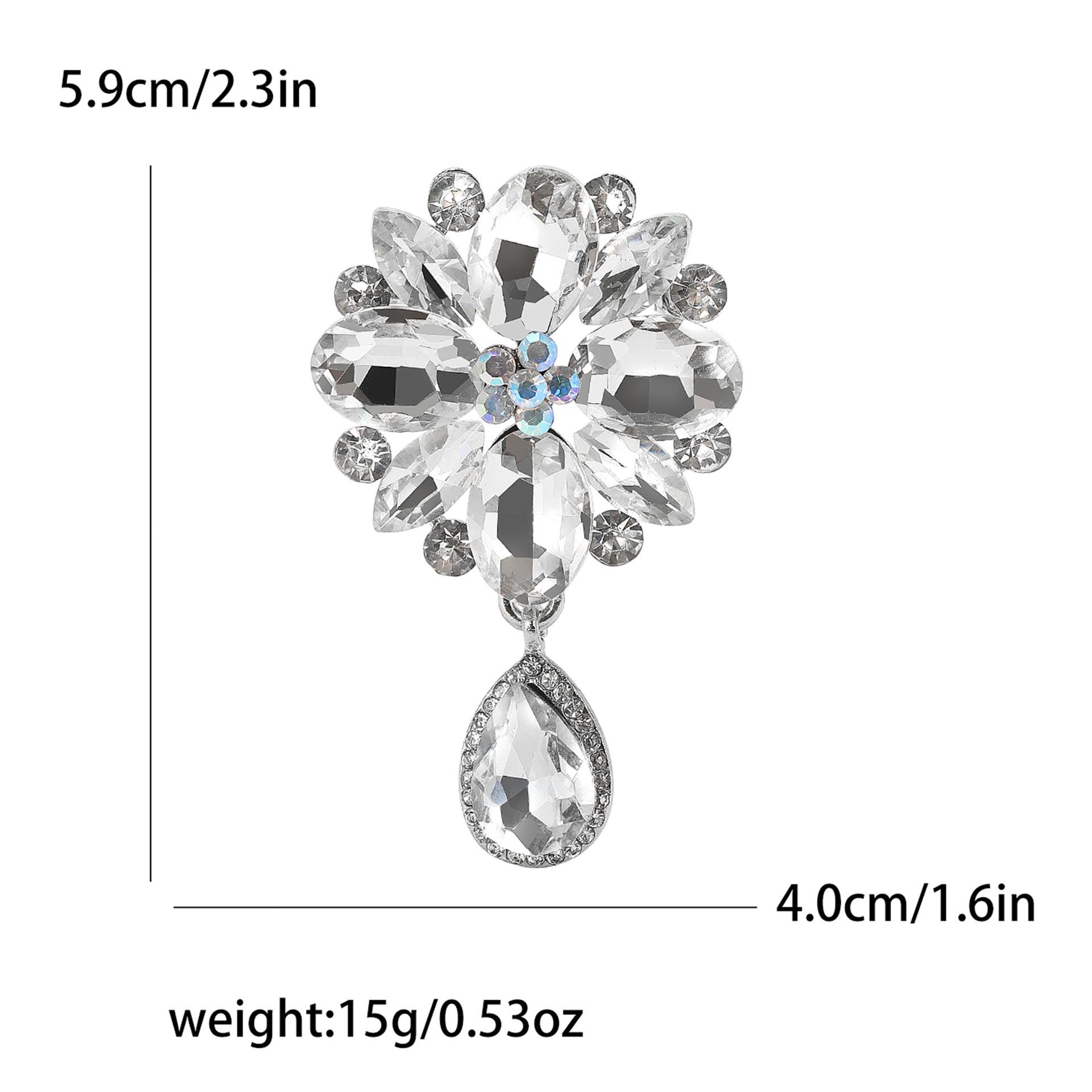 Модная брошь из сплава со стразами из стекла в стиле ретро, легкая роскошная женская брошь, корсаж, ювелирное украшение, булавка