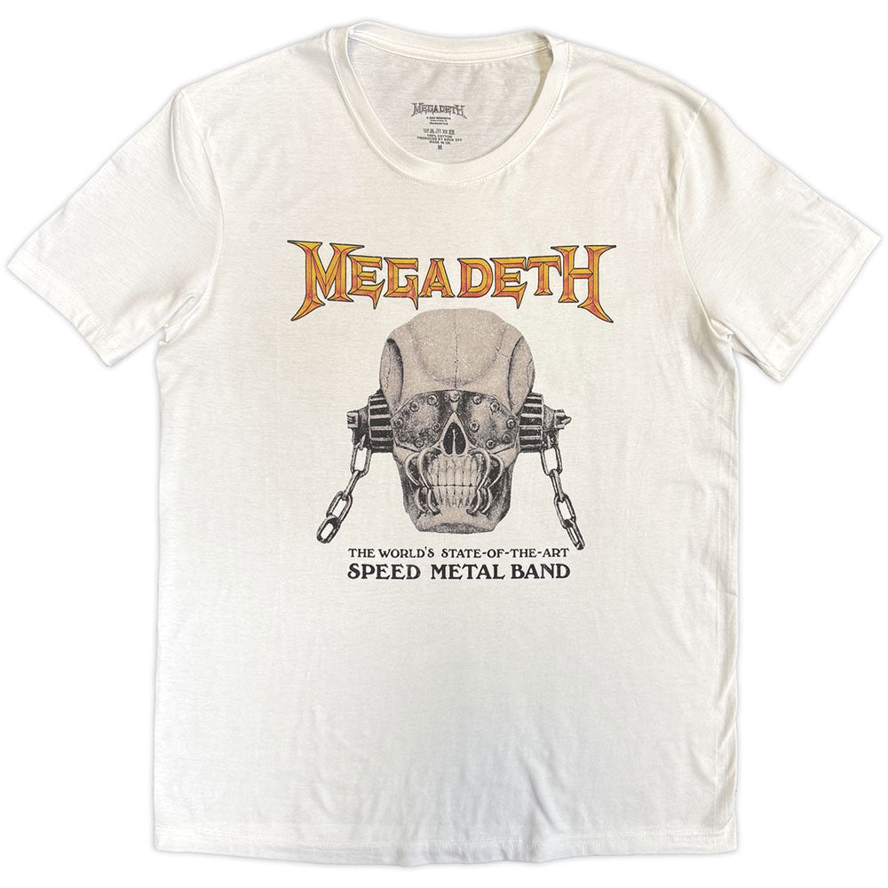 Megadeth TShirt Speed Metal White OFFICIAL NEW XL