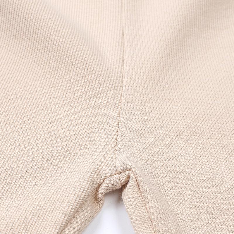 Spring and Autumn Girls' Elastic Pit Strips Fashion Retro Bell Bottom Pants Versatile Pants Pit Strips Underpants Trendy