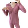 Summer Thin Modal Nursing Pajamas: Long Sleeve Set for Pregnant & Postpartum Women