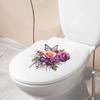 Lila Rose Schmetterling Toilette mit Badezimmer Badezimmer Wandaufkleber