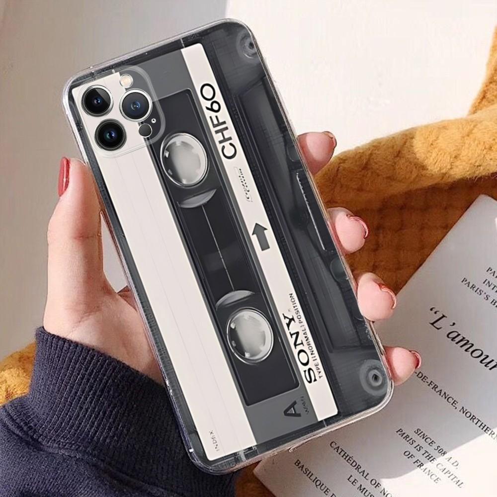 Retro Art Radio Tape Cassette Phone Case For IPhone 16 15 14 11 12 13 Mini Pro XS Max Cover 6 7 8 Plus X