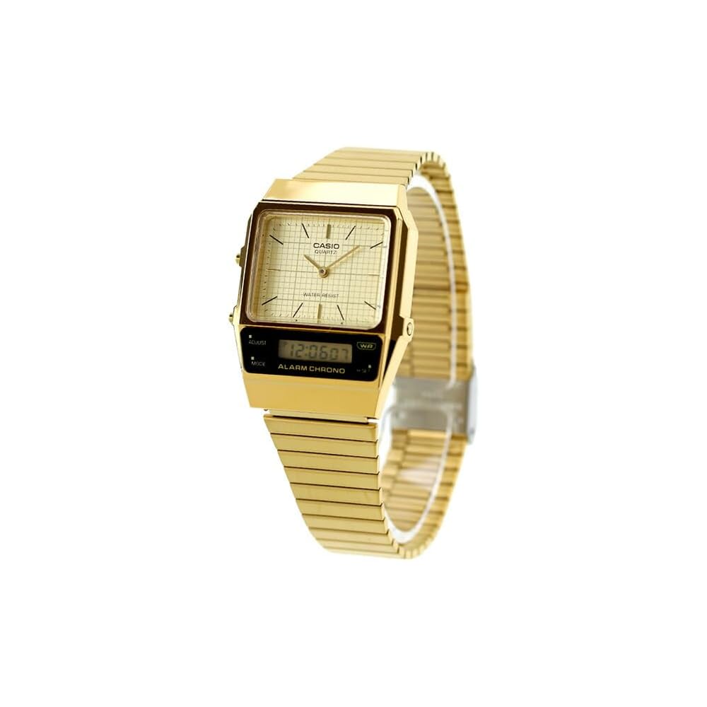

Casio Classic Quartz Wristwatch Unisex AQ-800EG-9A Gold Tone Stainless Steel Water Resistant