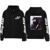 Graphic Print Loose Fit Zip Up Hoodie for Casual Streetwear