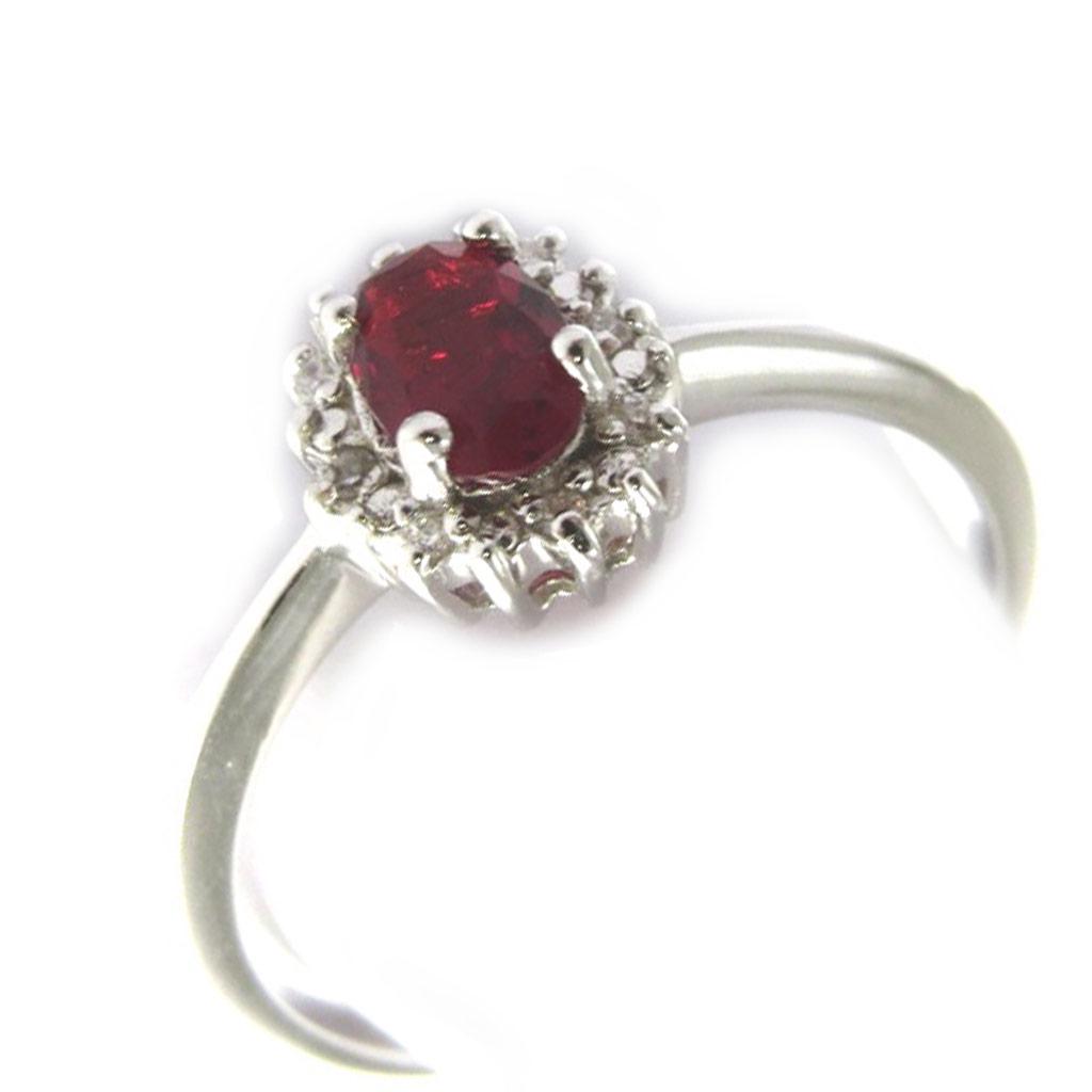 

Серебряное кольцо Сисси красное