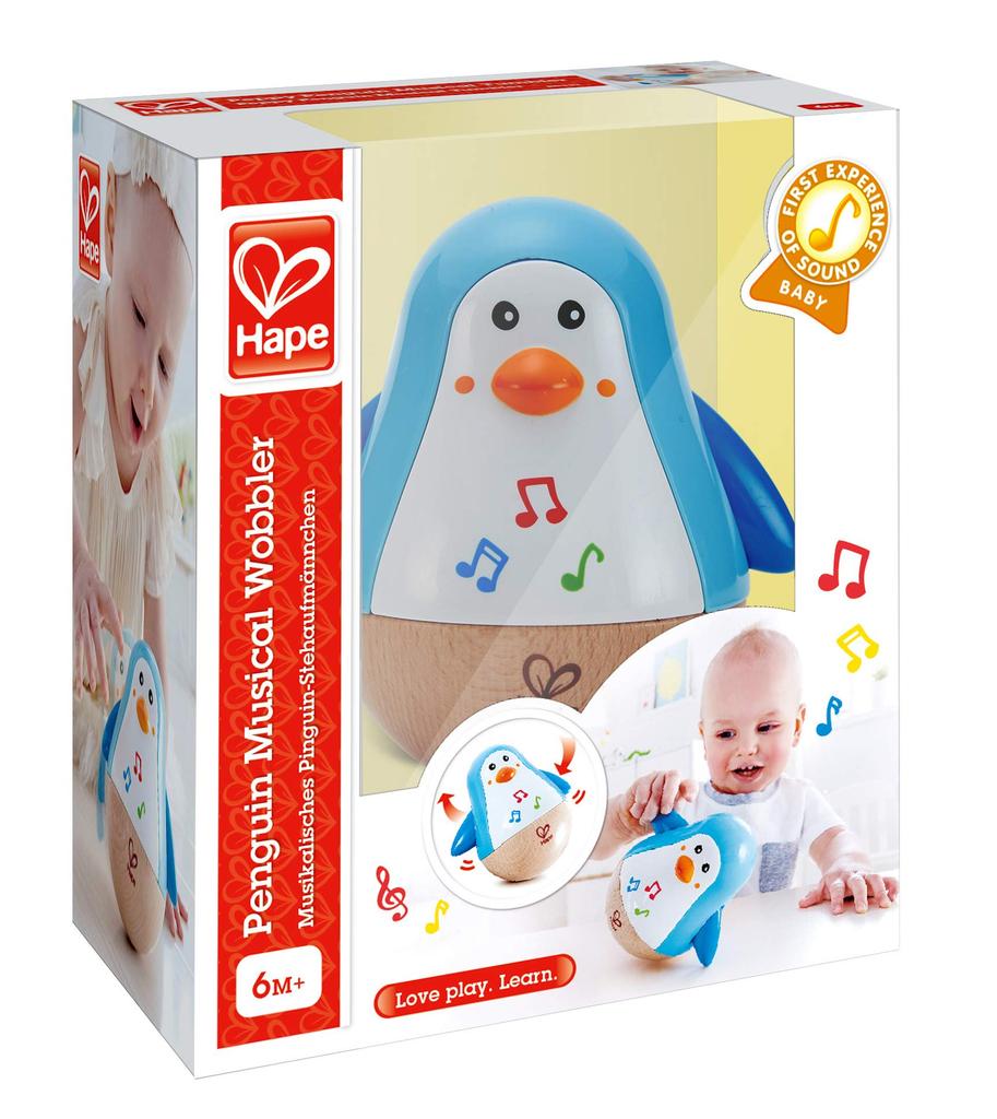Penguin Musical Wobbler | Colorful Wobbling Melody Penguin, Roly Poly Toy for Kids 6 Months+, Multicolor