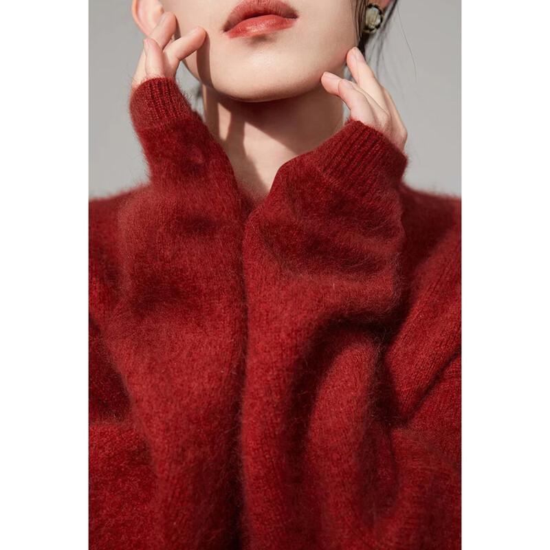 Женский ретро свитер с жаккардовым узором «Щенок» XL