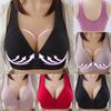 Womens Front Fastening Non-wire Push Up Bra With Soft Lined Deep-v Design For Ultimate Comfort