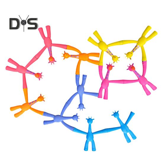 

12 шт. Магнитные игрушки для снятия стресса жирафы силиконовые гибкие позируемые мини фигурки креативный декор для холодильника и путешествия сенсорная игрушка подарки для 12pcs