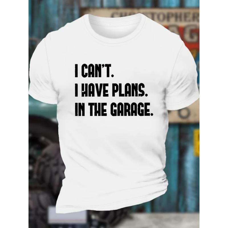 Herren Garagenpläne Grafik 3D Druck Kreatives Design Kurzarm Rundhals Perfekt für Sommer T-Shirts