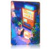 Rainy Night Vending Machine Metal Poster Tin Sign Wall Art Things for Room Design Customizable Metal Signs for Home Decoration
