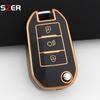 New Tpu Car Key Case Cover For Peugeot 208 308 408 508 2008 3008 4008 5008 For Citroen C3 C4 Cactus C6 C8 Protector Fob Keychain