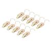 10cm Hanging Clips Metal Hook with Wood Clip 360 Degree Rotating Clothing Hooks for Closet Office