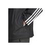 Adidas Solid Three-Stripe Print Logo Zip Hoodie Men Jackets Black IB0381