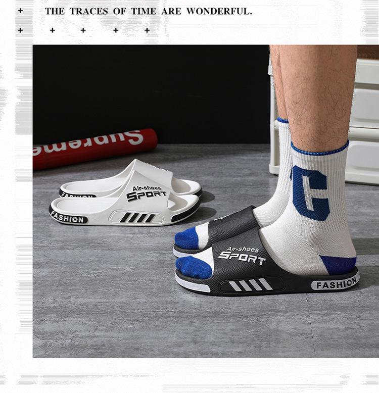 Men's Non-Slip Summer Slippers for Home and Outdoor Use – Comfortable Bathroom and Beach Flip-Flops for Couples.