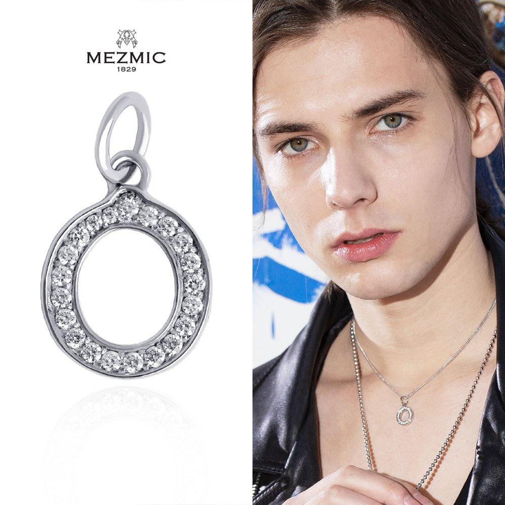 

Korean Consonant Pendant Rhodium Plated White Cz