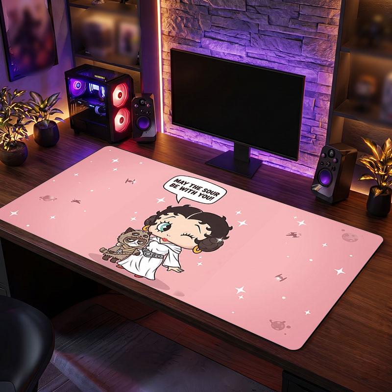 Big Mouse PadBetty Boop Extended Soft Desk Mat Gaming Office Computer Table Decor Mat