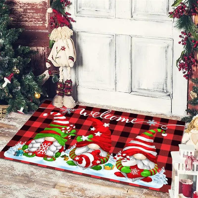 Weihnachten Fußmatte Eingang Fußabtreter Schlafzimmer Bad Toilette Anti-Rutsch Teppich 2025 Frohe Weihnachten Dekoration für Zuhause Neujahrsgeschenk