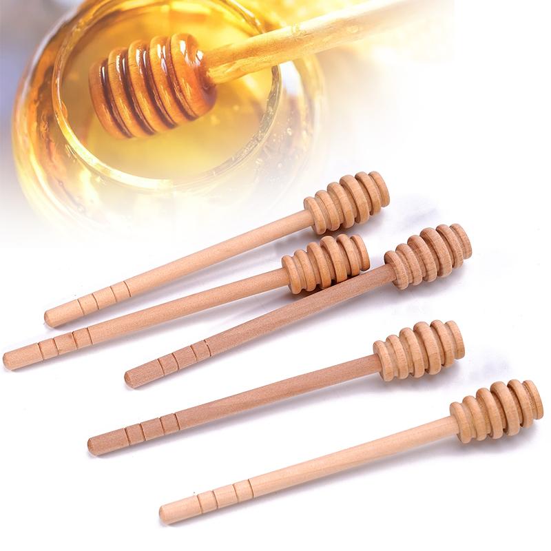 50/100pcs Wooden Honey Spoon 16cm Long Handle Honey Spoon Mixing Stick Dipper Honey Honey Long Stick Supplies Kitchen Tools
