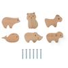 Attractive Animal Shape Round Wooden Drawer Handle Multifunctional Cabinet Pull