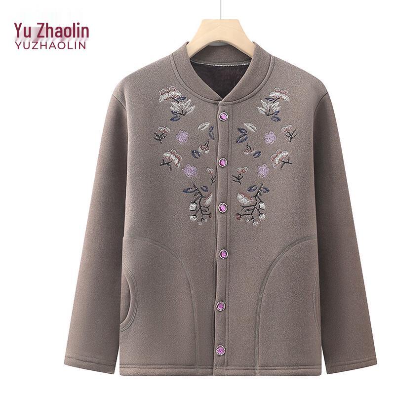 

YUZHAOLIN Women s Autumn/Winter Thickened Thermal Cardigan Top XL