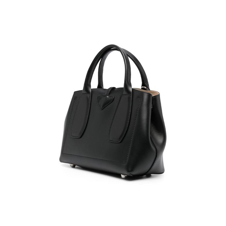 

Longchamp Le Roseau 22 Solid Color Logo T-Buckle Calfskin Square Shoulder Crossbody Handbag Small Women handbags Black 10095HCN001 Basic Set (Bag+Dust Bag)
