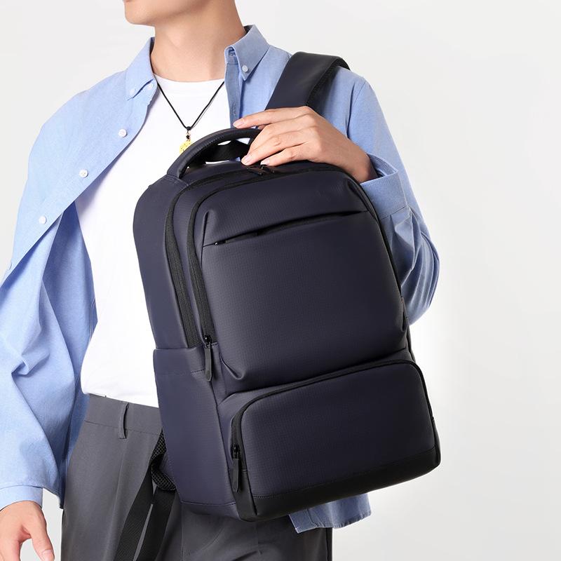Men's Backpack Waterproof Leather Backpack Business Computer Bag Large Capacity Backpack College School Bag