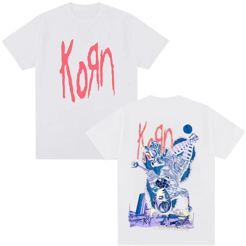 

Korn Coming Undone T Shirt Vintage Metal Gothic Rock Band T Shirts Men Women Summer Short Sleeve Oversized T-shirt Streetwear S разноцветный