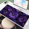 Purple Floral Rose Flower Large Desk MousePad Non Slip Rubber Desk Mat Keyboard Pad Desktop Decor For Office Laptop Gaming Setup