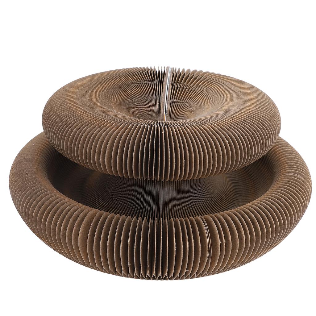 Cat Accordion Scratcher Corrugated Paper with Bell Ball Anti Scratch Foldable Cat Scratching Board