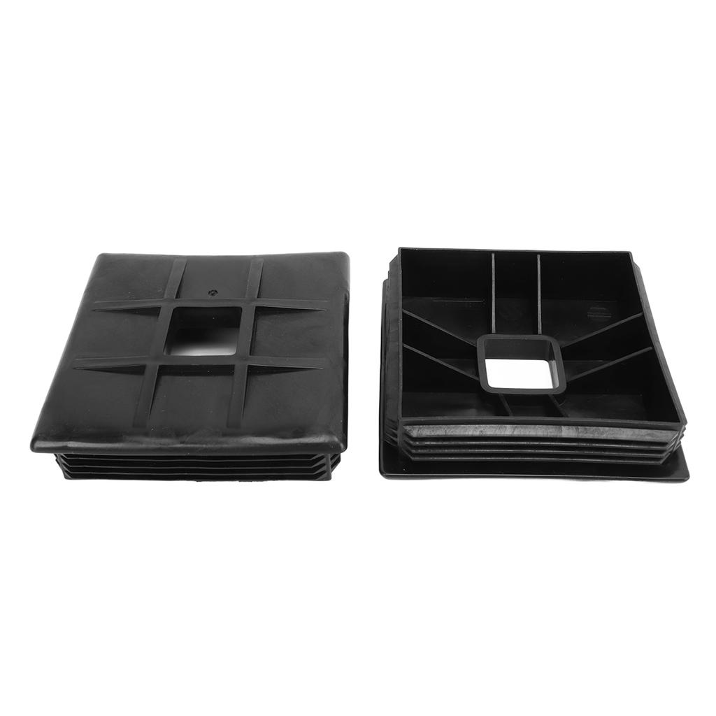 2 Pcs 4in Square Bumper Cap ABS Pipe Hole Plug End Protector Cover Concealed Sewage Hoses for RV Cam