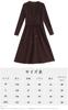 Chubikime Long Sleeve Dress with Ruffles and Crew Soft Corduroy Warm and Flattering for Fall and Perfect for Work or Casual Wear Women's Midi-Length