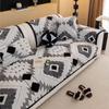  Winter Thicken Sofa Cushion Pad Anti-Slip Retro Fleece Ethnic Style Pattern Sofa Cushions Living Room Keep Warm Sofa Mats
