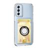 Transparent Card Slot Wallet Holder Silicone Case for Samsung S25 Ultra S24 Plus S23 FE Magnetic Ring Cover for Galaxy S25+ S 25