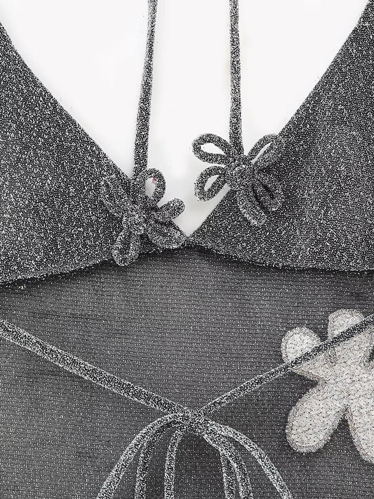 2025 Spring European & American Style Floral Embroidery Lurex Camisole Dress