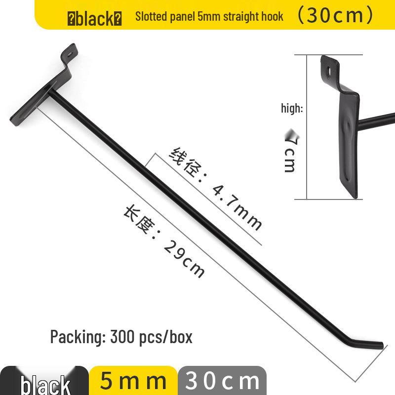 Clip-on Straight Hook for Slotted Pegboard - Aluminum Display Hook for Electronic Components and Sample Exhibits