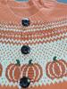 Fair Isle Color Block Single-Breasted Cardigan - Women's Autumn/Winter Knitwear