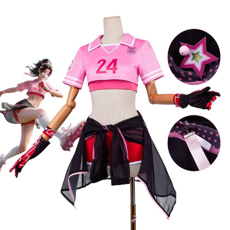 Naraka Bladepoint Lannie Cosplay Costume With Polyester Fabric For Anime Gaming Role Play