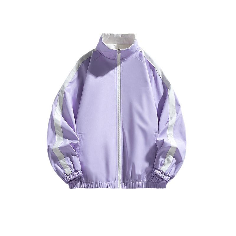 

Двусторонняя парная свободная водонепроницаемая куртка с воротником-стойкой на весну и осень, универсальные топы для мужчин и женщин 3XL