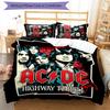 3pcs ACDC3 pattern bedding set duvet cover set includes duvet cover &pillowcases, perfect all season bedroom decoration & gift