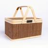 Natural Bamboo Basket Vintage Picnic Basket Festival Packaging Box Egg Container  New Year