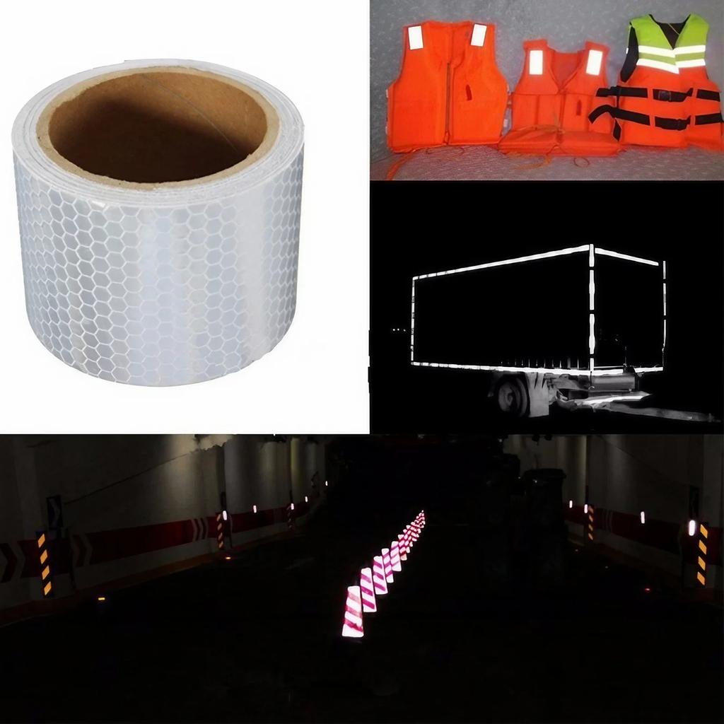 Safety Mark Reflective Car Styling Tape 5cmx3m Self Adhesive Warning Motorcycle Reflective Film