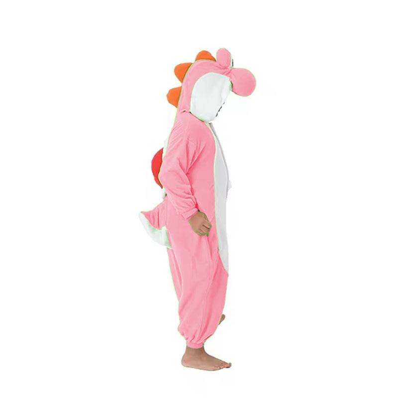 Kids Onesies Cartoon frog Kigurumi Pink Fleece Pajamas for Halloween Christmas Party Outfit