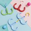 3Pcs Practical Dopamine Rotating Hook Stackable Space Saving Clothing Hanger Hanging Plastic Scarf Hat Bag Organizer Laundry